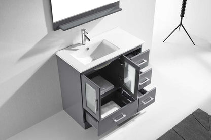 Virtu USA Zola 36 Single Bathroom Vanity Set in Grey