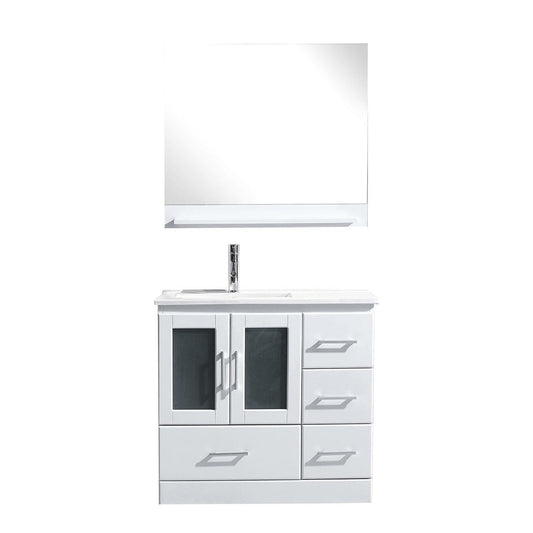 Virtu USA Zola 36" Single Bathroom Vanity Set in White