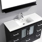 Virtu USA Zola 48 Single Bathroom Vanity Set in Espresso w/ Ceramic Counter-Top