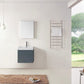 Virtu USA Zuri 24" Single Bathroom Vanity Cabinet Set in Grey w/ Polymarble Counter-Top