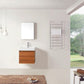 Virtu USA Zuri 24" Single Bathroom Vanity Cabinet Set in Plum w/ Polymarble Counter-Top
