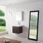 Virtu USA Zuri 24 Single Bathroom Vanity Set in Wenge w/ Polymarble Counter-Top