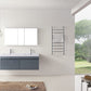 Virtu USA Zuri 55 Double Bathroom Vanity Set in Grey w/ Polymarble Counter-Top