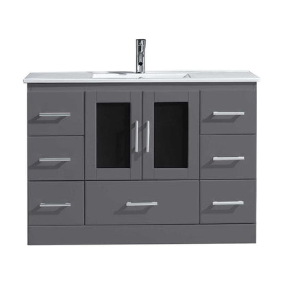 Virtu USA Zola 48 Single Bathroom Vanity Set in Grey