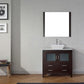 Virtu USA Dior 30" Single Bathroom Vanity Cabinet Set in Espresso w/ Italian Carrara White Marble Counter-Top