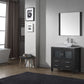 Virtu USA Dior 30 Single Bathroom Vanity Set in Zebra Grey w/ Italian Carrara White Marble Counter-Top | Vessel Sink