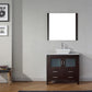 Virtu USA Dior 36 Single Bathroom Vanity Set in Espresso w/ Italian Carrara White Marble Counter-Top | Vessel Sink