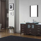 Virtu USA Dior 64 Single Bathroom Vanity Set in Espresso w/ Tempered Glass Counter-Top | Vessel Sink