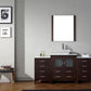 Virtu USA Dior 66" Single Bathroom Vanity Cabinet Set in Espresso w/ Pure White Stone Counter-Top