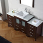 Virtu USA Dior 66 Single Bathroom Vanity Set in Espresso w/ Pure White Stone Counter-Top | Vessel Sink