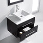 Virtu USA Marsala 29 Single Bathroom Vanity Set in Espresso w/ White Artificial Stone Counter-Top