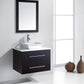 Virtu USA Marsala 29 Single Bathroom Vanity Set in Espresso w/ White Artificial Stone Counter-Top