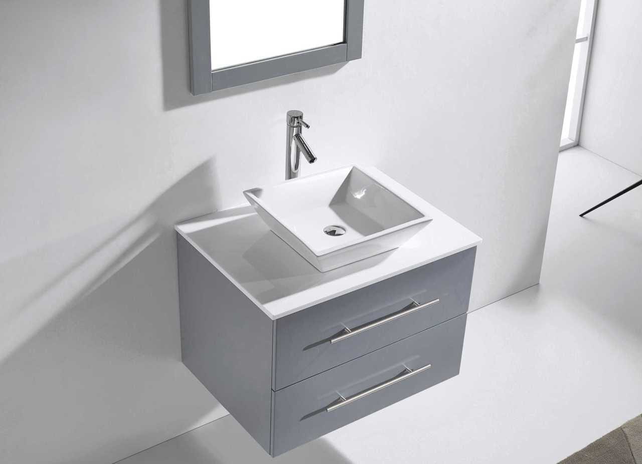 Virtu USA Marsala 29 Single Bathroom Vanity Set in Grey