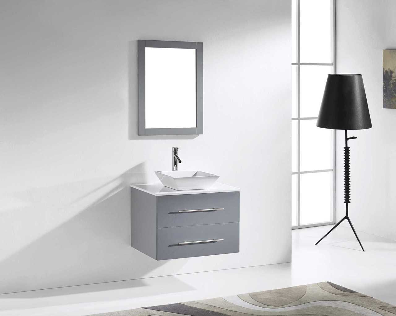 Virtu USA Marsala 29 Single Bathroom Vanity Set in Grey