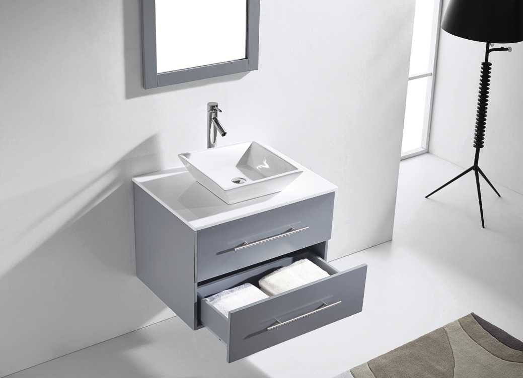 Virtu USA Marsala 29 Single Bathroom Vanity Set in Grey