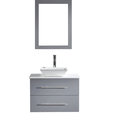 Virtu USA Marsala 29" Single Bathroom Vanity Cabinet Set in Grey