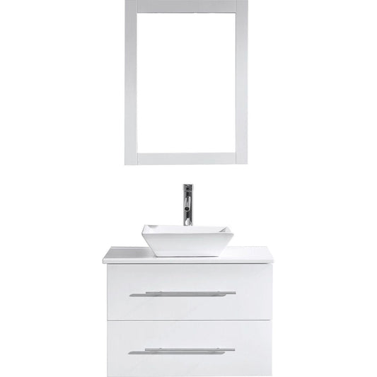 Virtu USA Marsala 29" Single Bathroom Vanity Cabinet Set in White