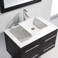 Virtu USA Marsala 35 Single Bathroom Vanity Set in Espresso w/ White Artificial Stone Counter-Top