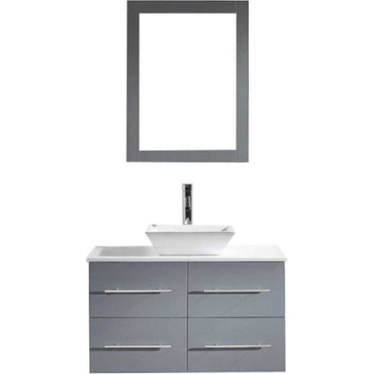 Virtu USA Marsala 35" Single Bathroom Vanity Cabinet Set in Grey