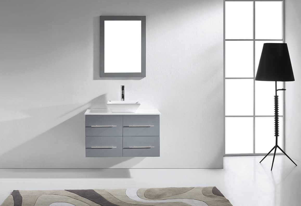 Virtu USA Marsala 35 Single Bathroom Vanity Set in Grey