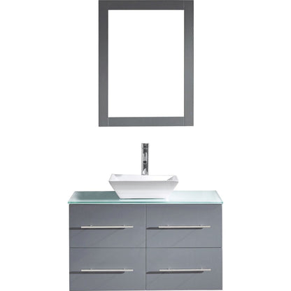 Virtu USA Marsala 35" Single Bathroom Vanity Set in Grey