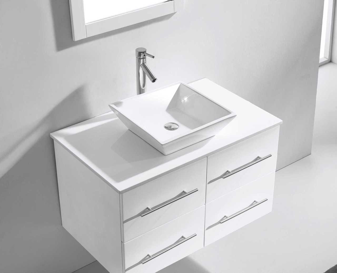 Virtu USA Marsala 35 Single Bathroom Vanity Set in White