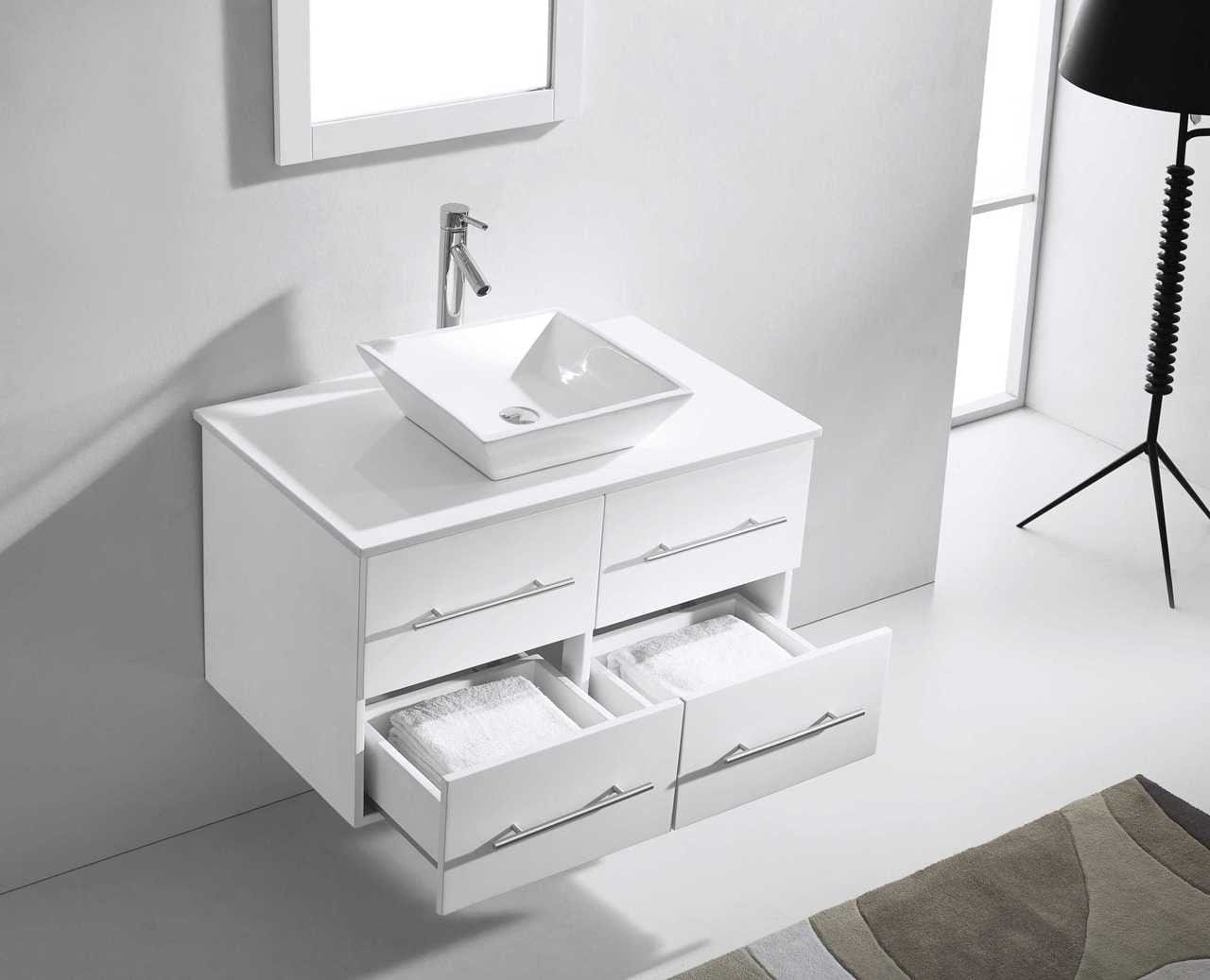 Virtu USA Marsala 35 Single Bathroom Vanity Set in White