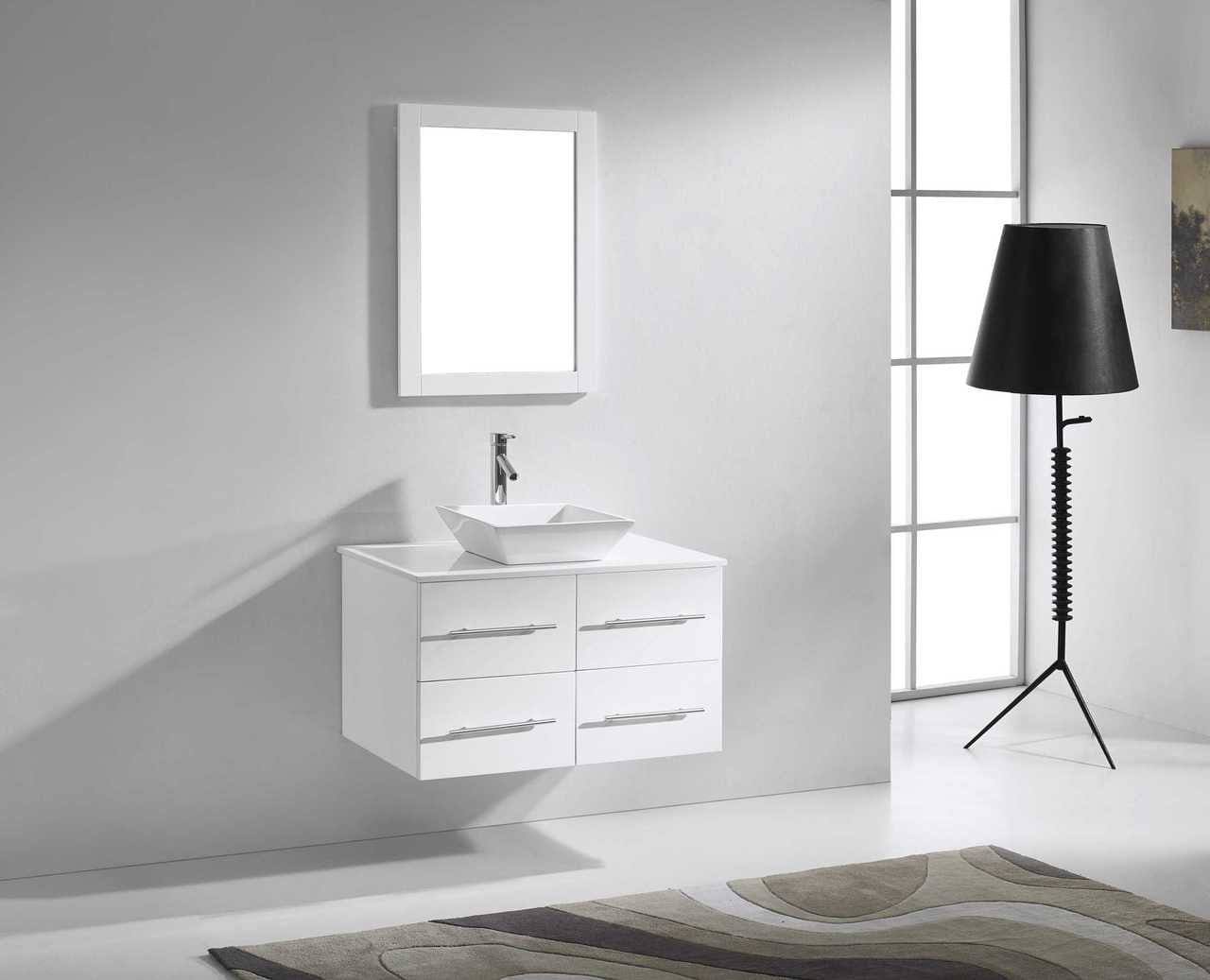 Virtu USA Marsala 35 Single Bathroom Vanity Set in White