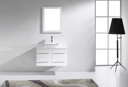 Virtu USA Marsala 35 Single Bathroom Vanity Set in White