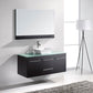 Virtu USA Marsala 48" Single Bathroom Vanity Cabinet Set in Espresso w/ Tempered Glass Counter-Top