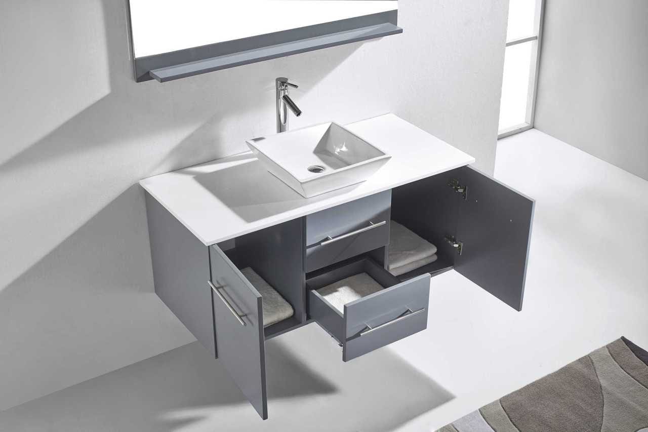 Virtu USA Marsala 48 Single Bathroom Vanity Set in Grey