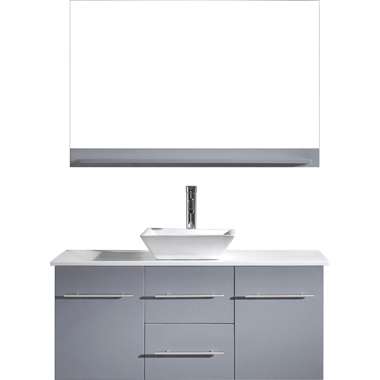 Virtu USA Marsala 48" Single Bathroom Vanity Cabinet Set in Grey
