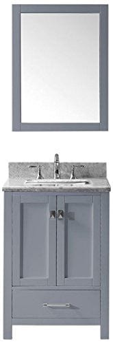 Virtu USA Caroline Avenue 24" Single Bathroom Vanity Cabinet Set in Grey