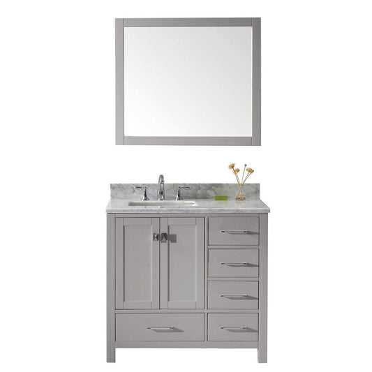 Virtu USA Caroline Avenue 36" Single Bathroom Vanity in Cashmere Grey