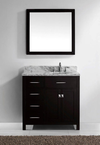 Virtu USA Caroline Parkway 36 Single Bathroom Vanity Set in Espresso