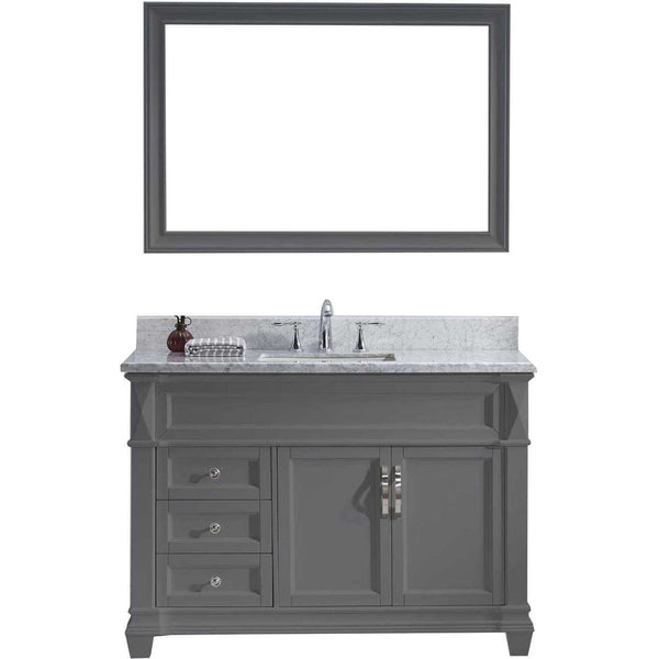 Virtu USA Victoria 48 Single Bathroom Vanity Cabinet Set in Gre