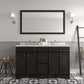 Talisa 60" Bath Vanity in Espresso with Cultured Marble Quartz Top front view