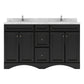 Talisa 60" Bath Vanity in Espresso with Cultured Marble Quartz Top white background