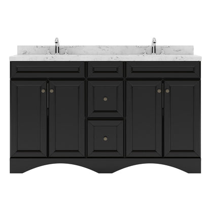 Talisa 60" Bath Vanity in Espresso with Cultured Marble Quartz Top white background