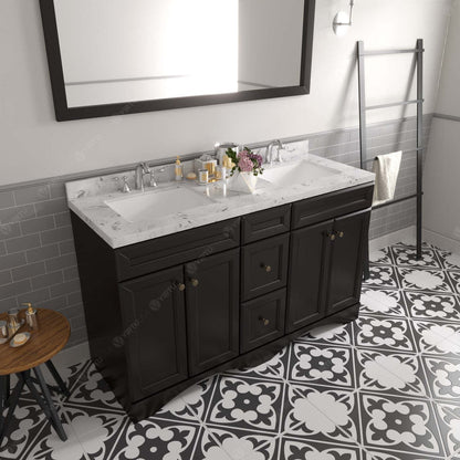 Talisa 60" Bath Vanity in Espresso with Quartz Top perspective