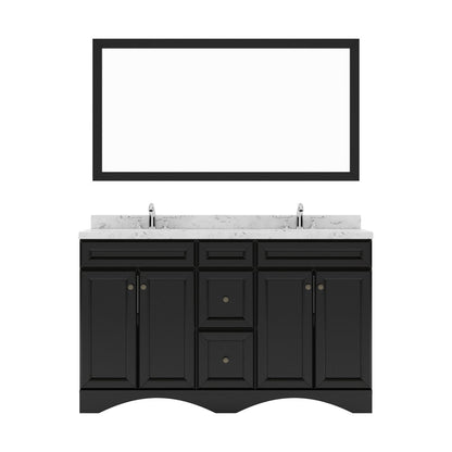 Talisa 60" Bath Vanity in Espresso with Quartz Top white background