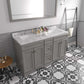 Talisa 60" Double Bath Vanity in Gray with Cultured Marble Quartz Top perspective