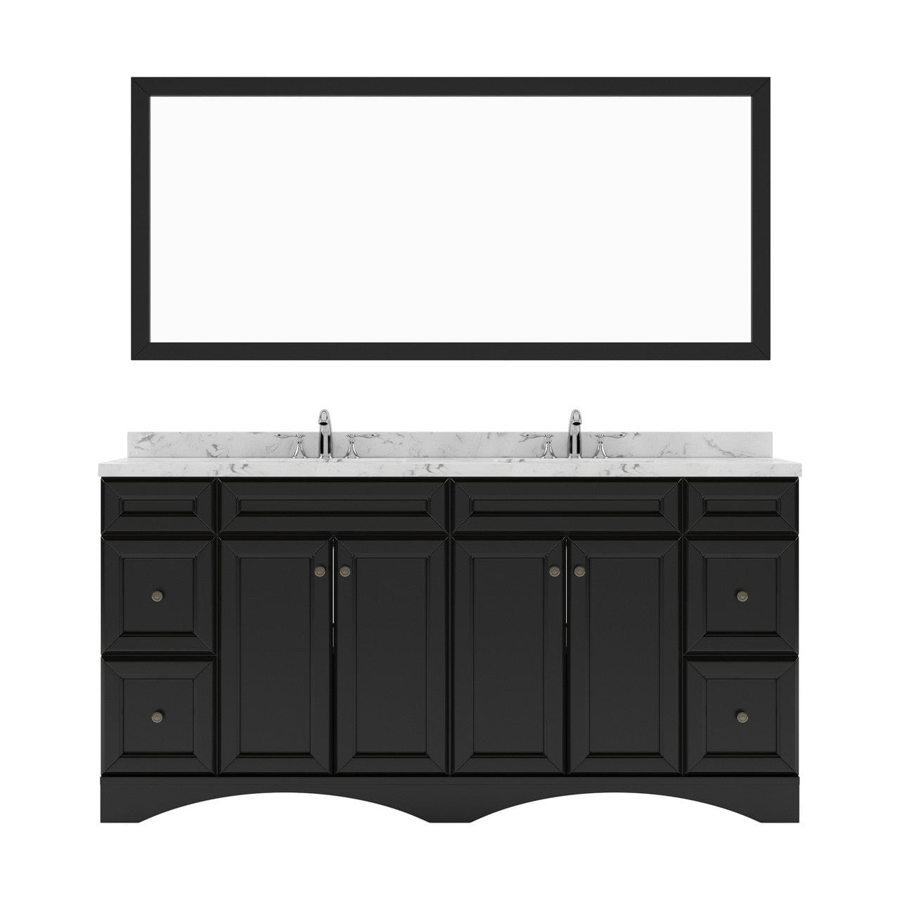 Talisa 72" Bath Vanity in Espresso with Cultured Marble Quartz Top by Virtu USA white background