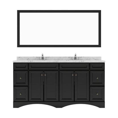 Talisa 72" Bath Vanity in Espresso with Cultured Marble Quartz Top by Virtu USA white background