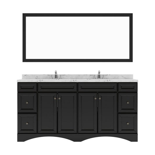 Talisa 72" Bath Vanity in Espresso with Cultured Marble Quartz Top by Virtu USA white background