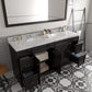 Talisa 72" Bath Vanity in Espresso with Cultured Marble Quartz Top by Virtu USA drawers open