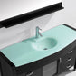 Virtu USA Ava 55 Single Bathroom Vanity Set in Espresso w/ Tempered Glass Counter-Top