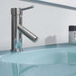 Virtu USA Ava 55 Single Bathroom Vanity Set in White w/ Tempered Glass Counter-Top