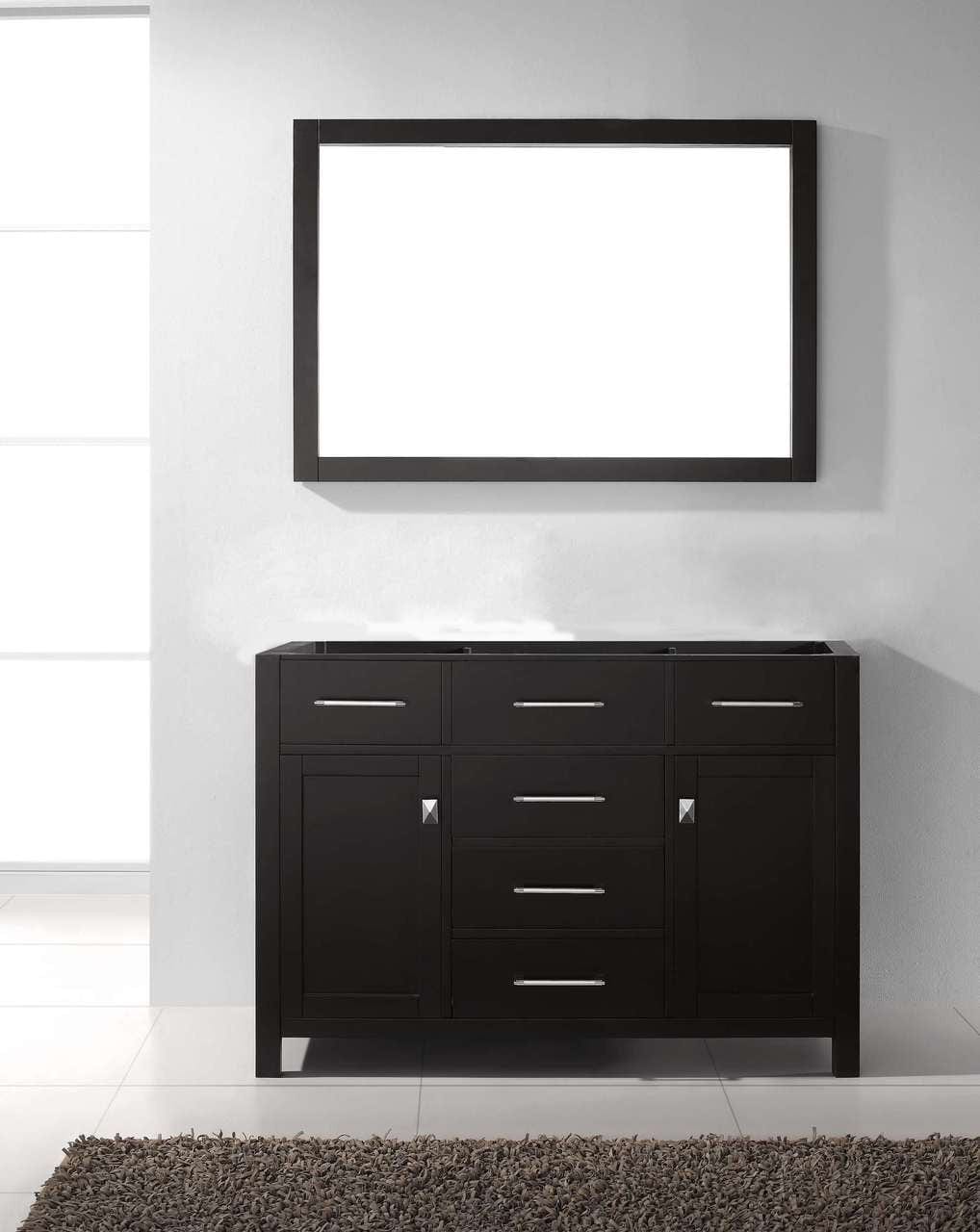 Virtu USA Caroline 48 Single Bathroom Vanity Cabinet in Espresso