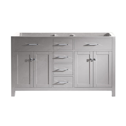 Virtu USA Caroline 60" Cabinet Only in Cashmere Grey